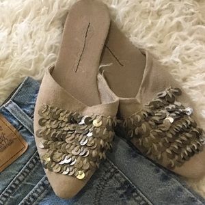 Free People Suede slip on flats