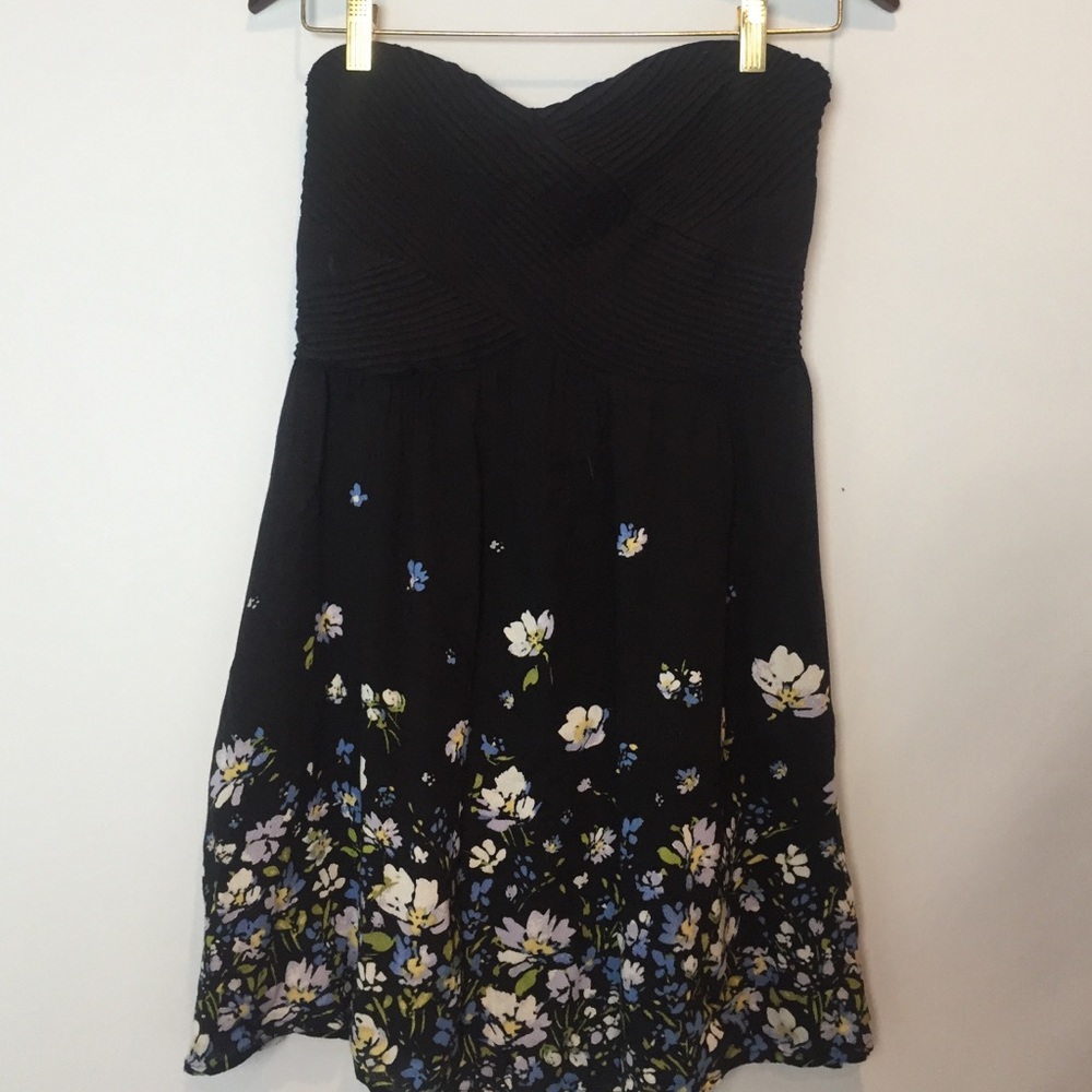 urban outfitters strapless floral dress