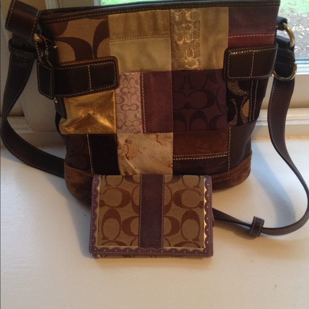 Authentic Coach Patchwork Bag and Wallet