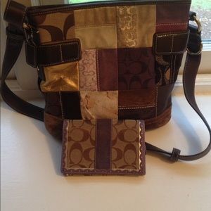 Authentic Coach Patchwork Bag and Wallet