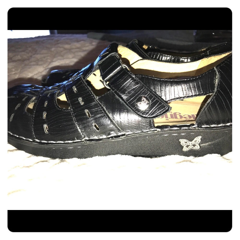 Algeria Black sandals , worn only a few times.