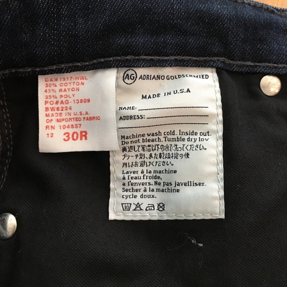 ππHPππ AG Jeans. Slim boot cut. Size 30R - Picture 3 of 4