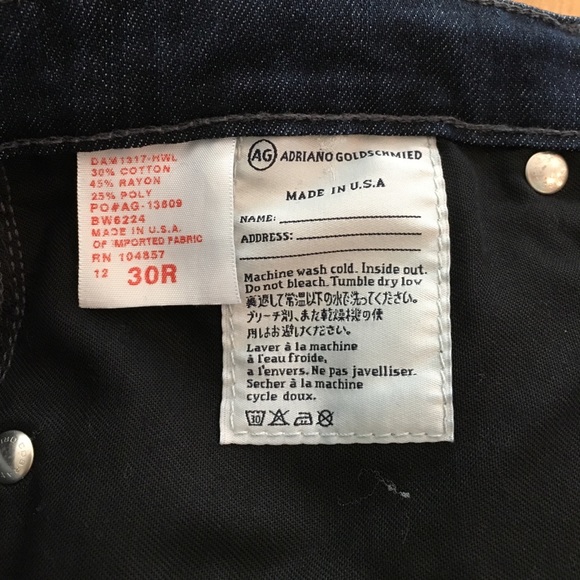 ππHPππ AG Jeans. Slim boot cut. Size 30R - Picture 3 of 4