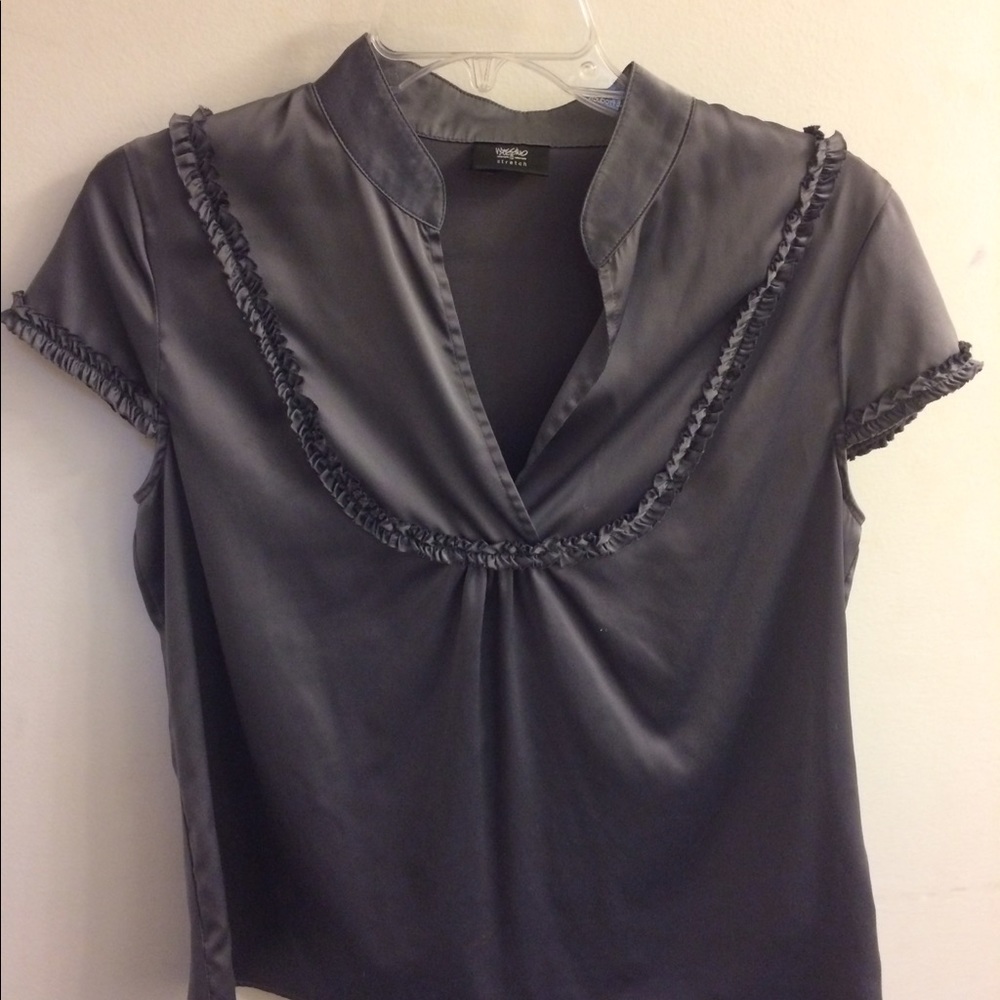 Mossimo gray silky blouse