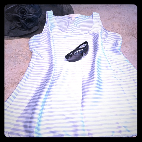 MICHAEL Michael Kors Tops - Michael Kors grey and white striped tank