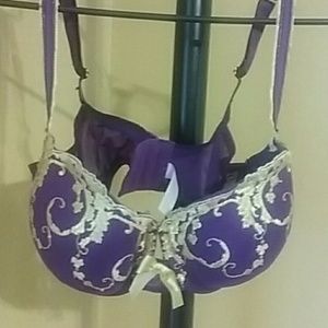 Cacique 36DD Purple & Gold bra gorgeous
