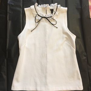 Veronica Lodge style JCrew tie collar Top