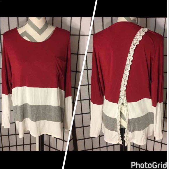Apricot Lane Tops - Apricot Lane Open Back Shirt