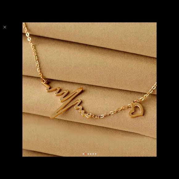 ⭐️ ECG Gold necklace💫 very Stylish - Picture 2 of 2