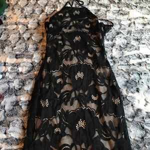 Lace open back dress