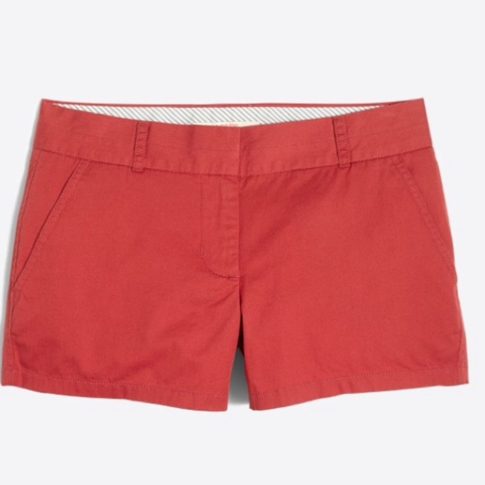 J Crew 3" chino shorts size 0 in "old red"