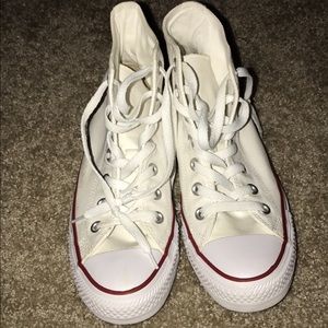 White hightop converse