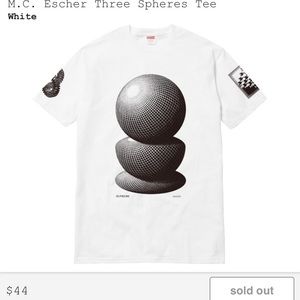 NWT - Supreme MC Escher Three Spheres tee