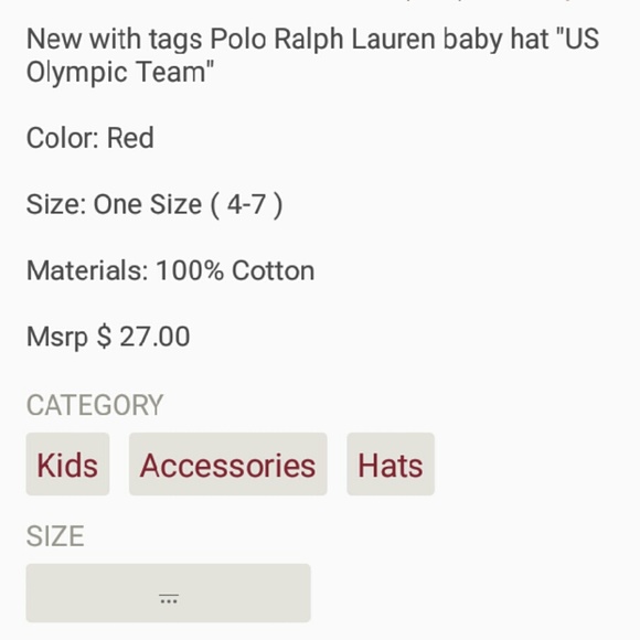 POLO Ralph Lauren US Olympics Logo Hat - Picture 3 of 3