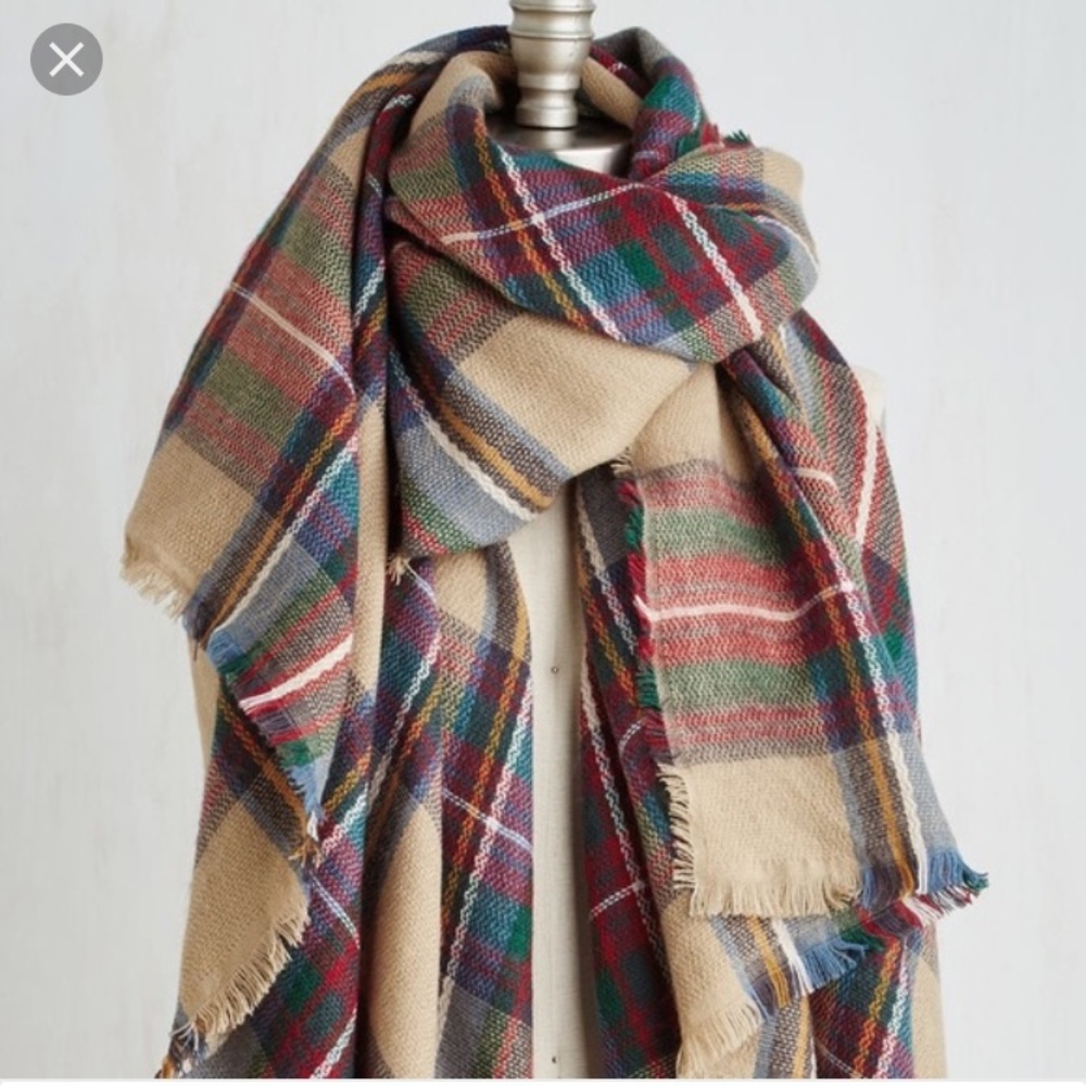 Modcloth plaid blanket scarf