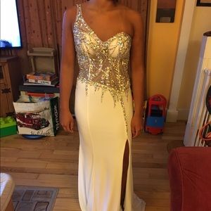 white prom dress
