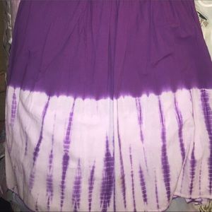 Purple dress with tie-dye end