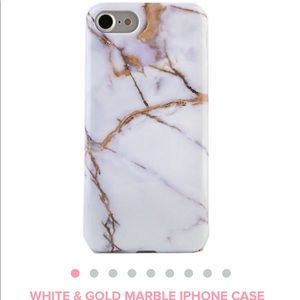 iPhone 6/6s white marble gold case  NWT