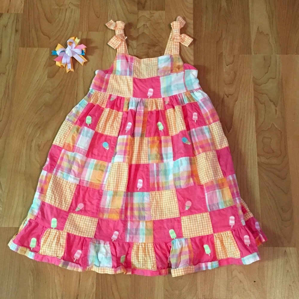 Girls Gymboree dress size 3T with matching hairbow