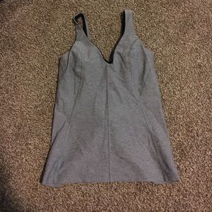 Grey Lulu tank with built in bra