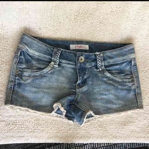Candies denim jean shorts lace size 3