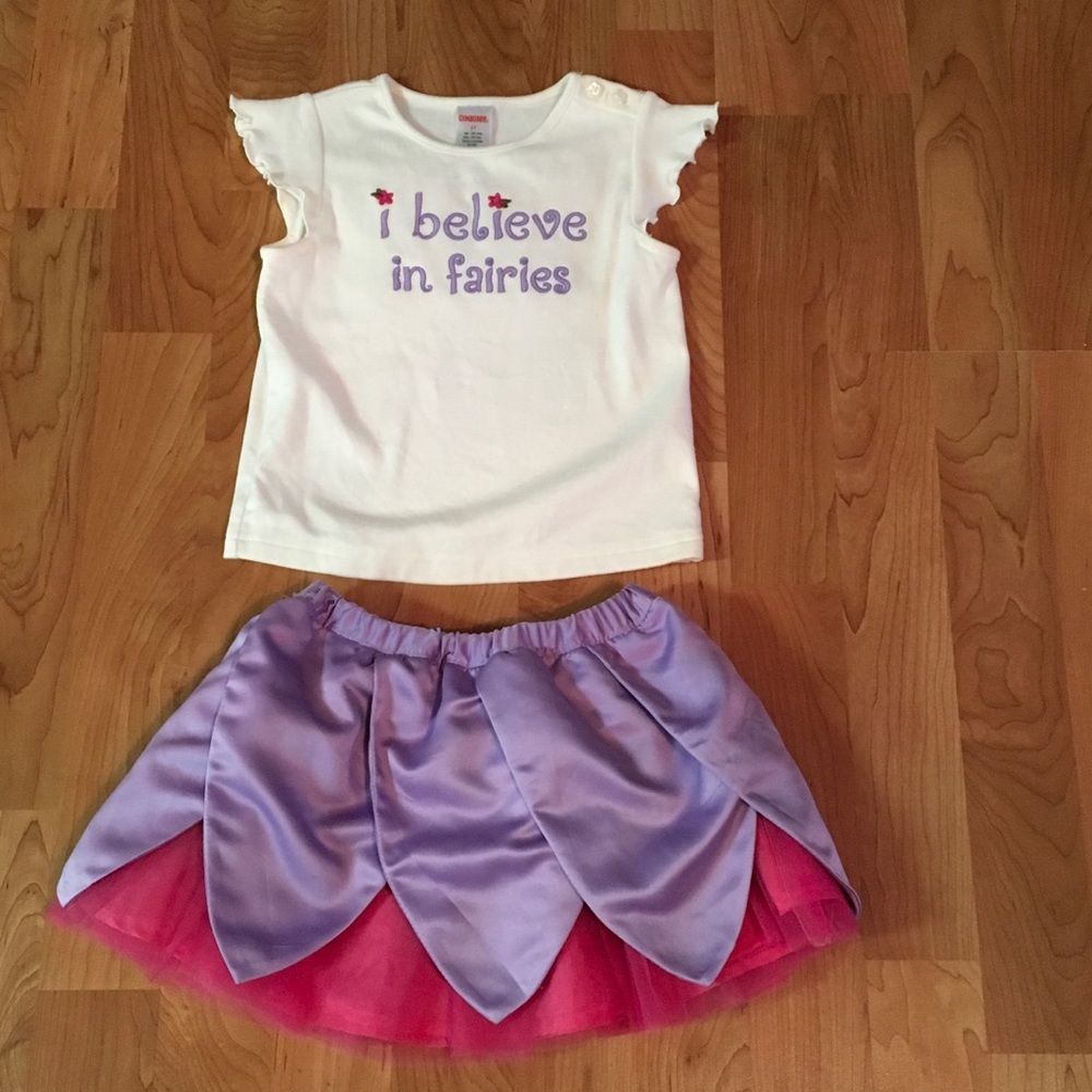 Girls "I believe in fairies" outfit size 2T