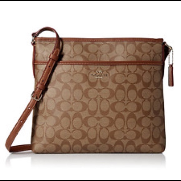 53% off Coach Handbags - ????SALE????New Coach Signature File crossbody bag&quot; from Mench ferrer&#39;s ...