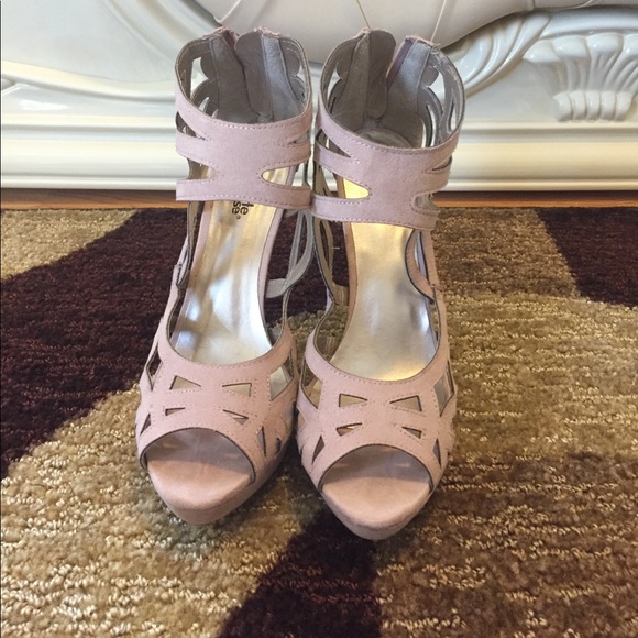 Sandales à Talons Hauts Charlotte Russe Bleu Poussiéré Taille 6 - Bride Lacée - Neuf Sans Boîte