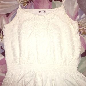 Off white, flowy lace top