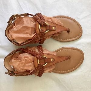 Aldo Tan Strappy Sandals Size 35 Preowned
