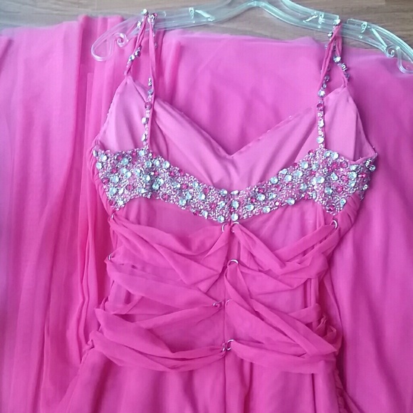 Hot Pink Prom Dress - Picture 3 of 3