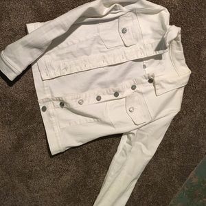 White M jean jacket