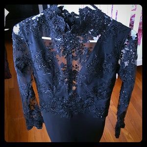 Black custom made dress M