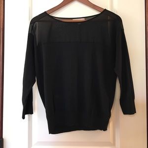 Size S Black Banana Republic Sweater w/ Sheer top