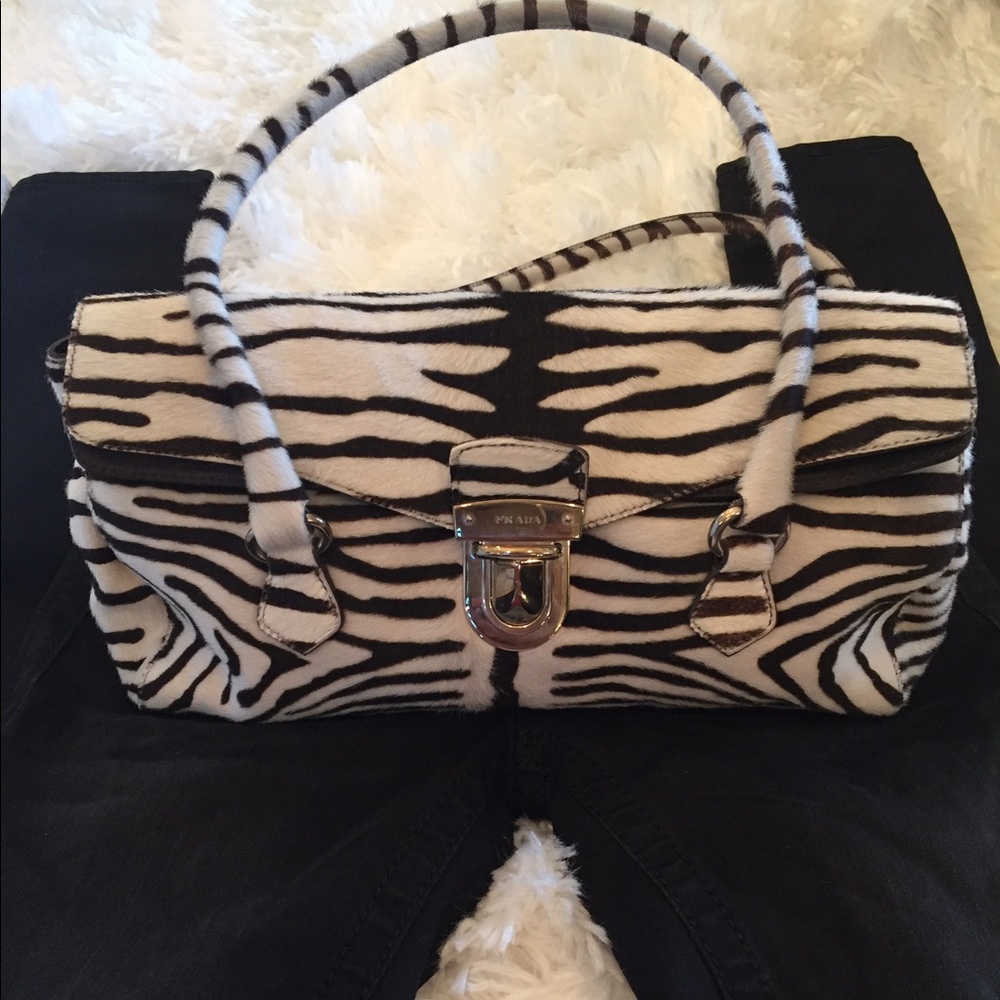Prada authentic zebra purse