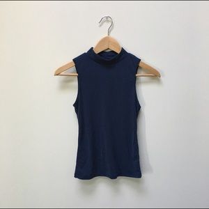 High Neck Navy Tank Top