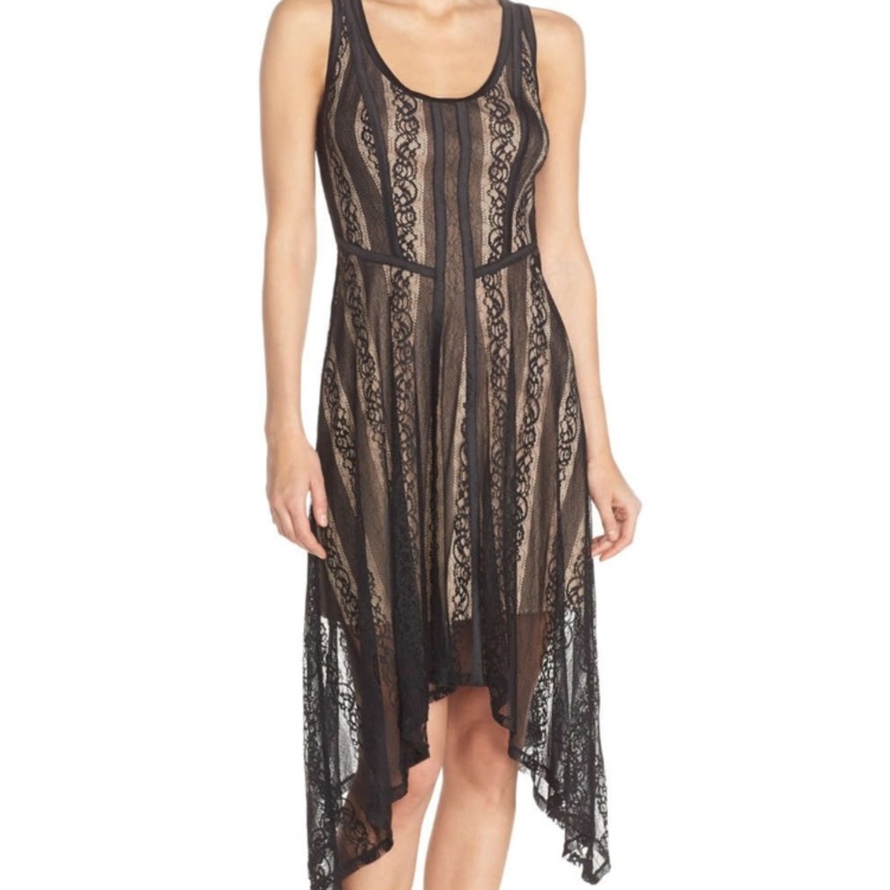 Ali & Jay Draped hem Lace dress