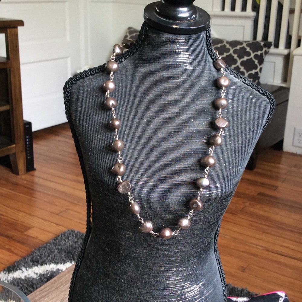 Grey Pearl Silpada Necklace