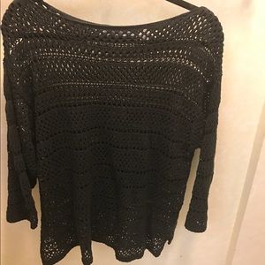 Open knit sweater