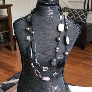 Gray Pearl & Hematite Silpada Necklace