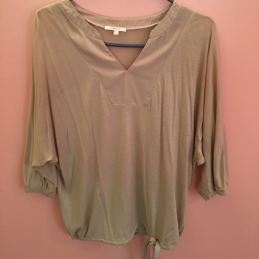 3/4 loose Sleeve Loose Top with adjustable bottom