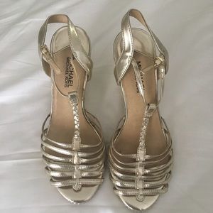 Michael Kors gold espadrilles