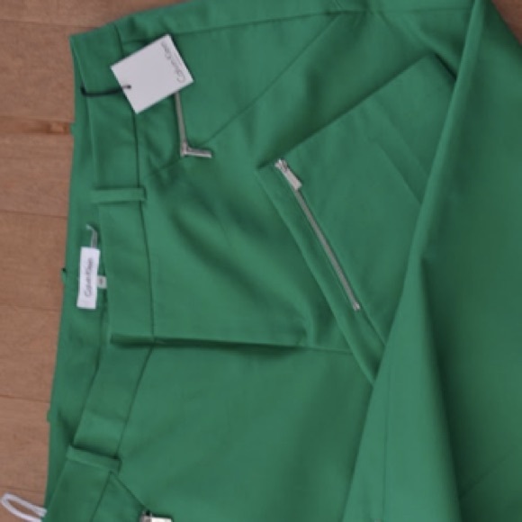 Calvin Klein Women’s Pant With Zip, Emerald NEW - Picture 5 of 8