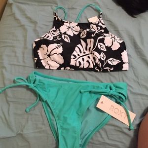 Roxy swim suit.  2 piece