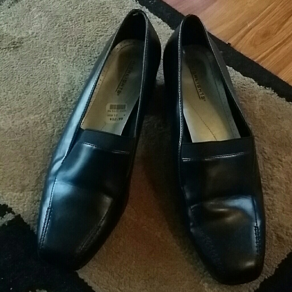 Black slip on dress shoes
