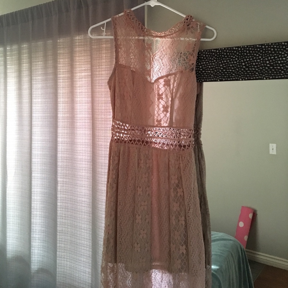 Beautiful lace blush pink dress