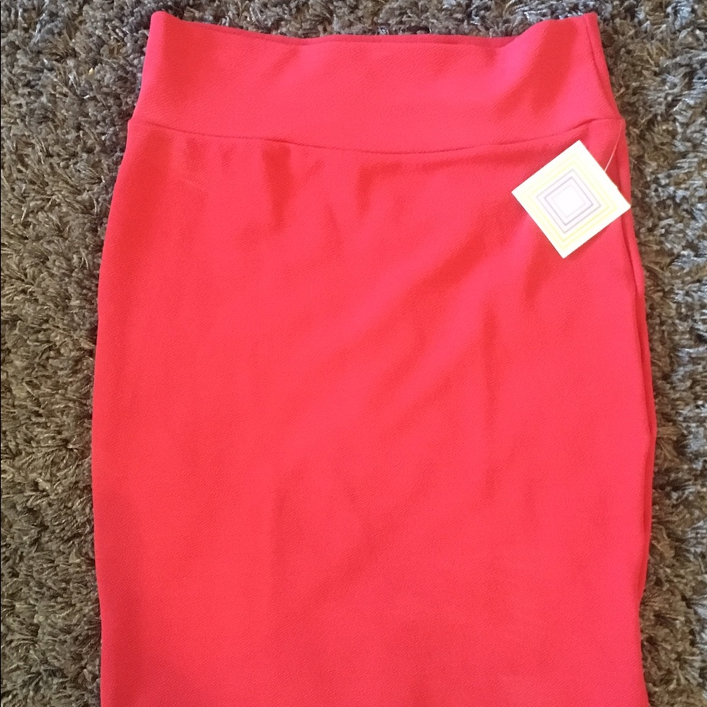 LuLaRoe Red Cassie skirt XL