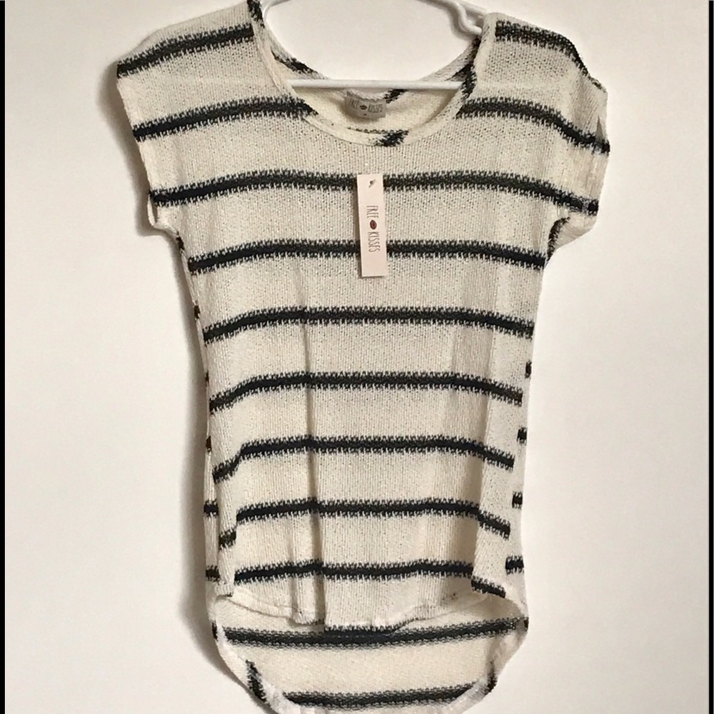 Never worn top (cream with black stripes)