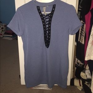 Lace up t-shirt