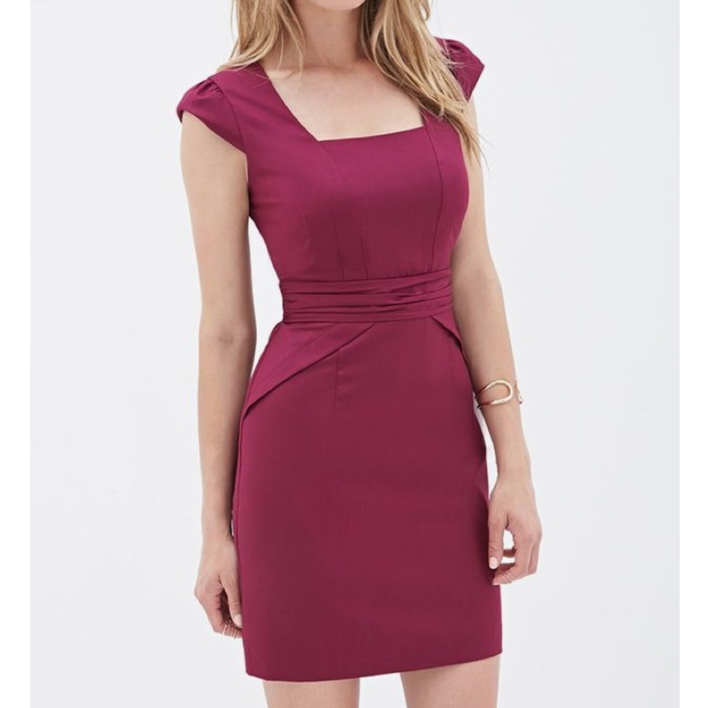 Contemporary Classic Sheath Dress Color: Eggplant